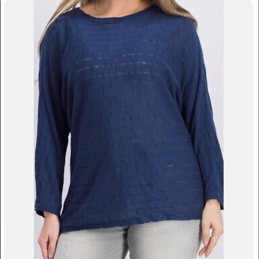 𝅺STYLE & Co Women’s Blue Blouse Size Medium - Picture 2 of 7